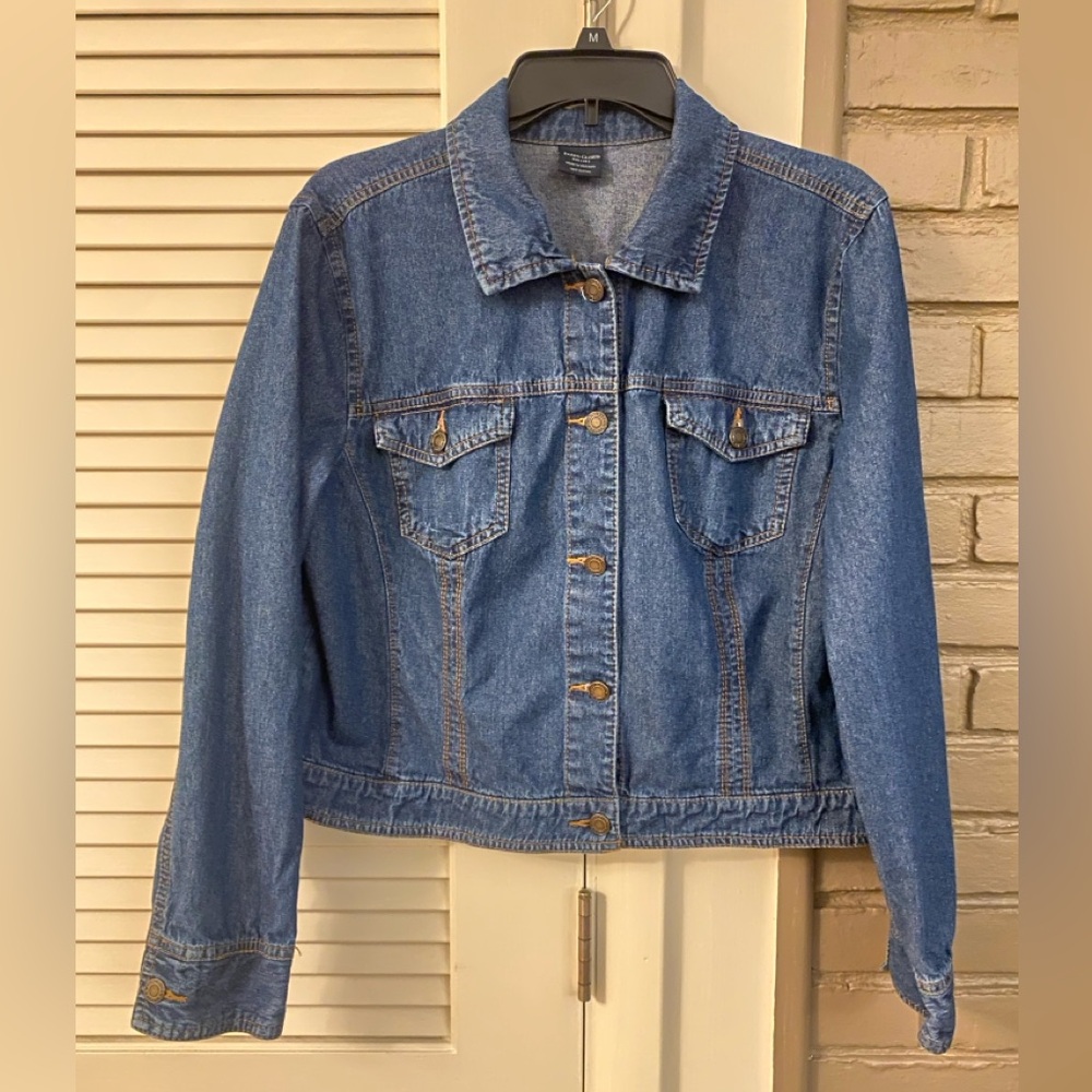 Faded Glory Blue Denim Jacket - Classic Trucker Style Size XXL 20